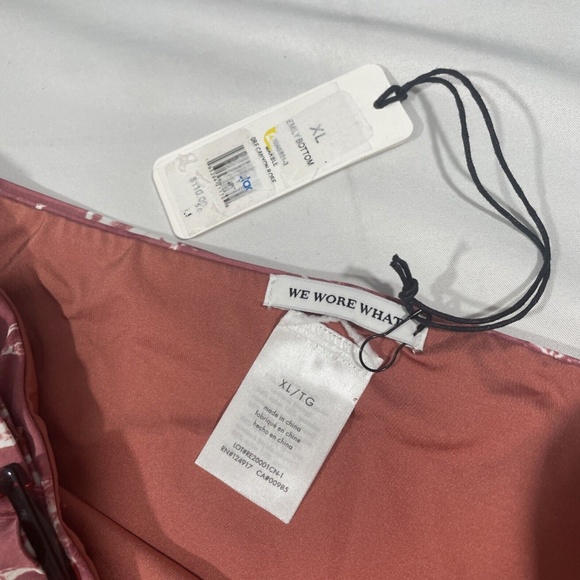 NWT WeWoreWhat [ XL ] Marble Emily Belt High Waist Bikini‎ Bottom Rose - Picture 7 of 11